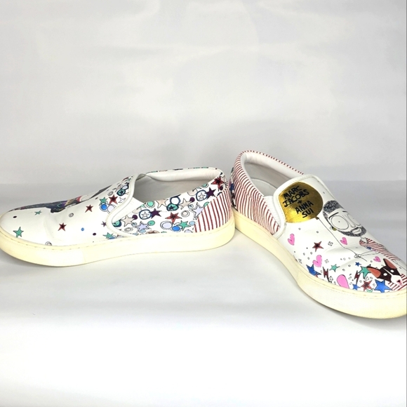 🎈Host Pick🎈Anna Sui and Marc Jacobs Collab White Slip-On Shoes Size 40 - Picture 7 of 11